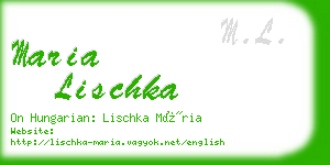 maria lischka business card